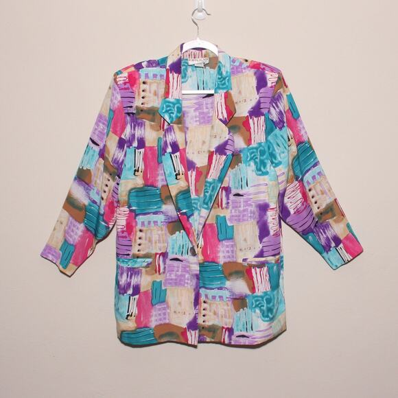 Vintage Culottes Shorts & Blazer Set Size Large Irwin Alan Made in USA - Picture 10 of 15